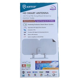 Antop SBS-301 HD Smart Amplified HDTV & 4k Ready Boost TV Antenna Over Air