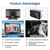 FEISIKE 7" HD Portable Wireless Carplay Screen for Car, Touchscreen
