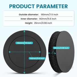 NuIth 6.5 inch Speaker Foam Rings, 6.5”Foam Speaker Enhancer, High Rebound Sponge Bass Blocker Kit, Self Adhesive Car Door Speaker Foam Baffles Enhancer, 4PCS