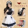 Headdress Hair Clip Gothic Lolita Dress Ruffle Lace Bow Black