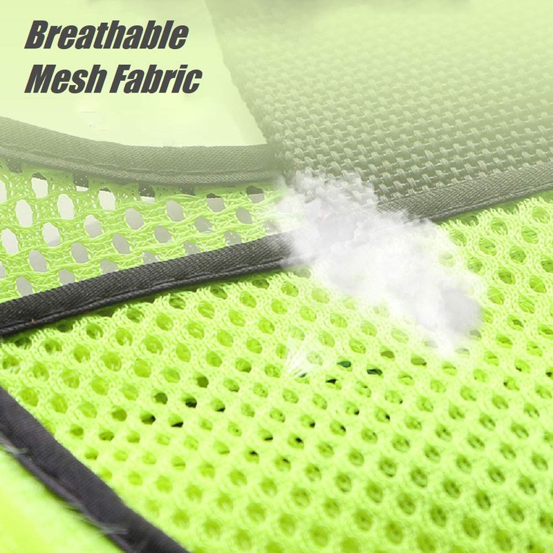 HYCOPROT Hi Vis Viz High Visibility Mesh Reflective Safety Vest