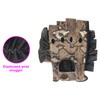 Fingerless Half-Finger Premium Driving/Cycling/Motorcycle Gloves in Real Leather 309, snake-black-white