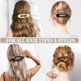 French Concord Curved Flat Hair Clips Claw Alligator Clips, 6Pcs French Concord Flat Hair Clips, French Concord Flat Hair Clips Curved Claw Clips, Flat Claw Clips French Concord Hair Clips for Women