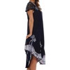 Sakkas A009 Batik Palm Tree Cap Sleeve Caftan Dress/Cover Up