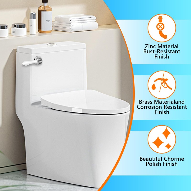 Boltigen Toilet Handle Replacement Kit, Front Mount Flush Handle for