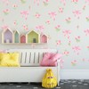 FYSUIMU 12 Sheets Pink Bow Wall Decals Aesthetic Bowknot Floral