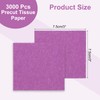 Rebower 3000 Pcs 3 Inch Tissue Paper Squares, Purple Tissue