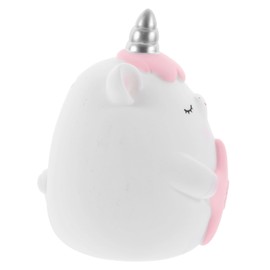 Tofficu Alcancía De Unicornio Blanca, Estatua De Vinilo, DecoracióN De Escritorio, Regalo De CumpleañOs, Ahorro De Dinero, 18x13x13cm