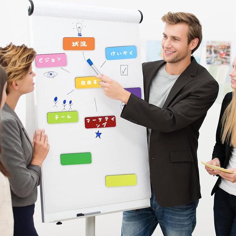 FUGSHIYI Magnetic Sheet, Whiteboard, Magnets, 3.1 x 1.2 inches (8