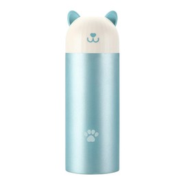 MIXU Catto Cat Shape Smart Thermos Bottle with Temperature Display, 304 Stainless Steel Food Grade Insulation Vacuum Flask, Leak-proof Anti Slip 10-Ounce Portable for Children, Girls, School, Blue