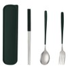 Travel Utensils with Case, Portable Lunch Box Utensils Set for
