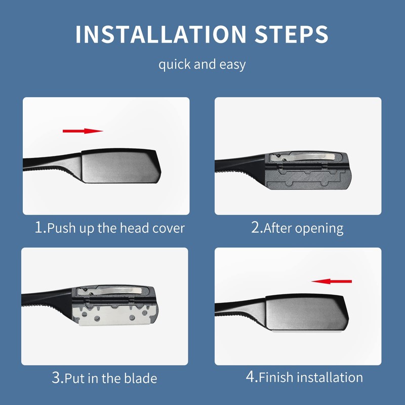 Barber Razor Professional Straight for Men: Stainless Steel Razor Close
