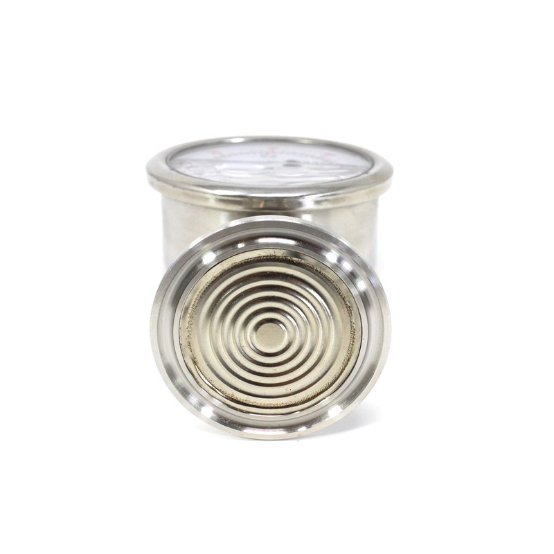 SHYM Stainless Steel 2.5" Dial Sanitary Pressure Gauge, Glycerin Filled.