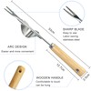 Gentpovth Pack of 2 Stainless Steel Gardening Hand Weed Cutters,