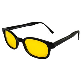 Pacific Coast Sunglasses Pacific Coast Original KD's Biker Sunglasses (Black Frame/Yellow Lens)
