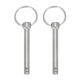 MECCANIXITY Quick Release Pin, Dia 1/4"(6mm) Usable Length 1.65"(42mm) Total Length 2.95"(75mm) Bimini Top Pin Marine Hardware Carbon Steel for Boat Accessories, Pack of 2