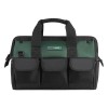 Masterforce 18" Black 24 Pocket Garage Poly Tool Bag Jobsite Storage Heavy Duty Large Zipper
