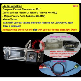 Auto Rückfahrkamera Farbkamera Einparkkamera Nachtsicht und für Rückfahrsystem Einparkhilfe-Wasserdicht&Stoßfest Ersatz für Renault Fluence Duster Latitude Scenic2/3 Megane Cabrio clio4