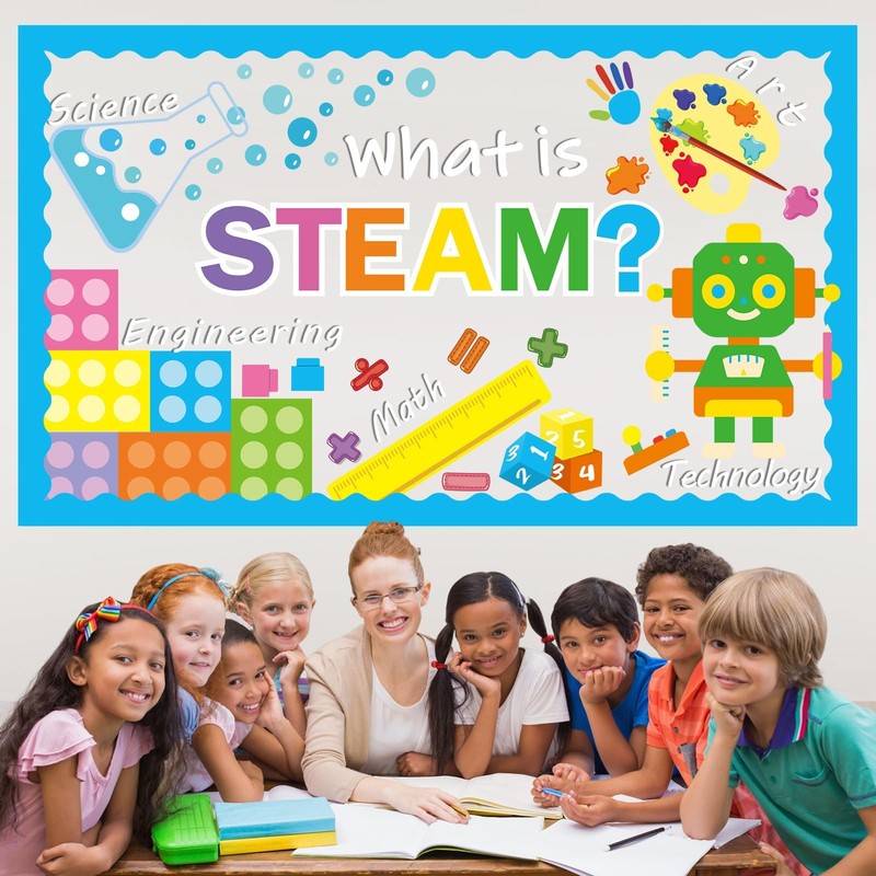 STEAM Bulletin Board Decorations STEAM Science Bulletin Board Math Technology