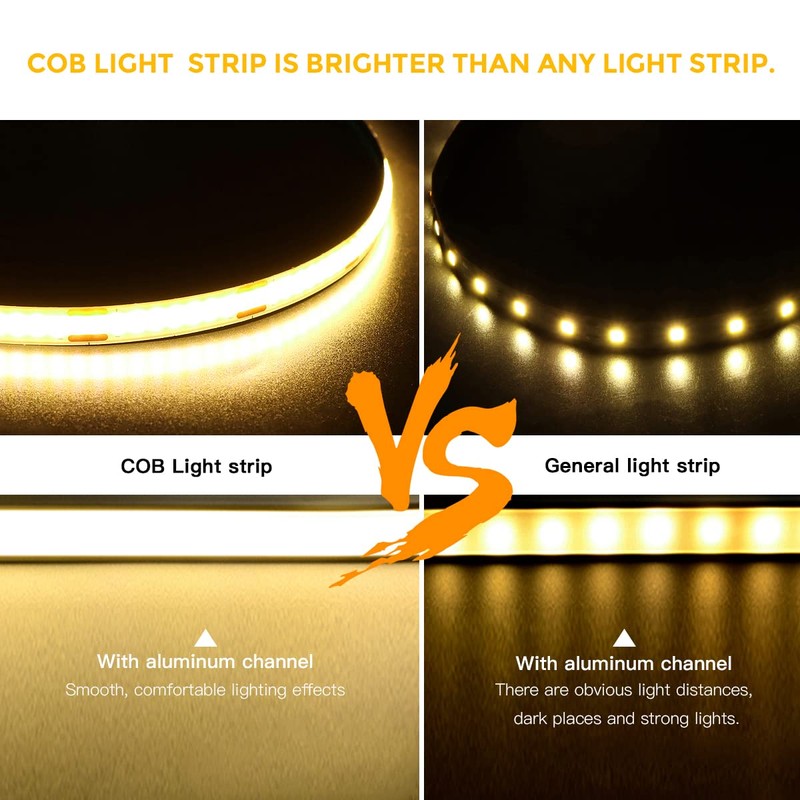 LRGBST 5 V USB COB LED Strip, 1 m Warm