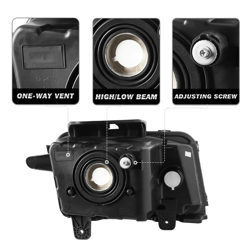 SOCKIR Headlight Assembly Fit for 2010 2011 2012 2013 Chevy