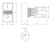 WITTKOWARE 22 mm built-in double button, IP65, NC/NO, ON green/lighting/off