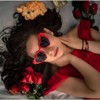 YooThink Heart Shaped Sunglasses for Women,Vintage Cat Eye Mod Style