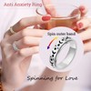 OreilleStar Anxiety Ring for Women Fidget Ring: Spinner Stainless Steel