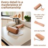 Stainless Steel & Beechwood Rolling Pin with Adjustable Thickness -