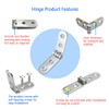 20 Pcs 180 Degree Hinges,Small Folding Flip Hinges for Wood,Cabinet,Cupboard