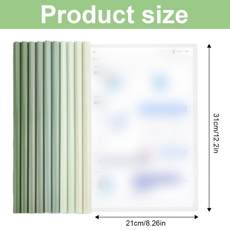PYEUIFT Pack of 10 Folder Sliders, A4 Sliding Bar Binders,