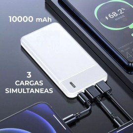 EGTMA Cargador Inalámbrico Portátil Teléfonos 3 Salidas 10000mah