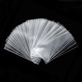 YOLCAR 100 Pack Clear Paper Money Holders, Dollar Bill Sleeves, Currency Collection Sleeves Protector Bag, 6.8x3.2 Inches