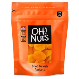 Dried ApricotsTurkish | 1 lb - Dried Fruit | No Sugar Added | Dehydrated Fruit Bites | Packed in New York Zip-Seal Bag for Exceptional Freshness by Oh Nuts