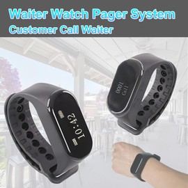 LOUKIENE Wireless Calling System, 1 Wirst Watch Receiver 10 Call Buttons Caregiver Nurse Call System Restaurant Waiter Pager System for Restaurant Bar Hospital Clinic Cafe