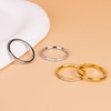 2-Pack Gold Plated Stacking Rings for Oura Ring 4/Gen 3,Non