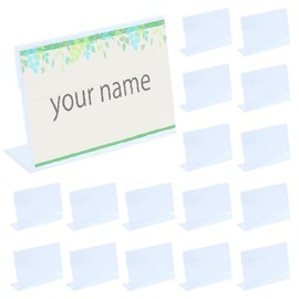 AllBright Card Holder Pop Stand, Set of 20, Tabletop, Display, POP, Price Tag, Shop, L Shape