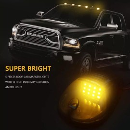 Amexmart Smoke Lens Led Cab Lights For Dodge Ram 1500 2500 3500 Ip67 Waterproof