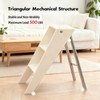 Acrylic 3 Step Ladder Folding Step Stool for Adults Foldable