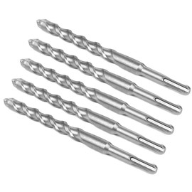 ShopXJ Concrete Drill, Impact Drill, Long Drill, Set of 5, SDS Plus Shank, Drill Bit, Vibrating Blade (0.2 x 7.9 inches (6 x 200 mm)