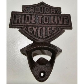 Bottle Openers - Cast Iron Rustic - "Vintage Looking" - Imported (Ride to Live (6" h x 5" w))