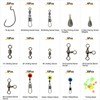 Croch 160pcs/box Fishing Accessories kit with Tackle Box,Including Jig Hooks,