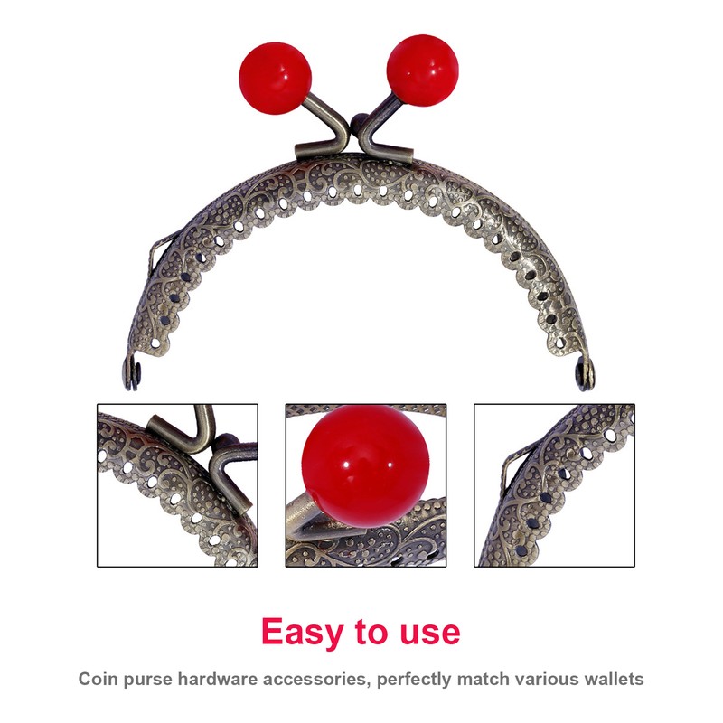 8.5cm Semicircle Embossing Kiss Lock Frame Lock Clip for Purse