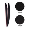 LNAUJS Nail File and Thin Buffer Block, Reusable Black Half