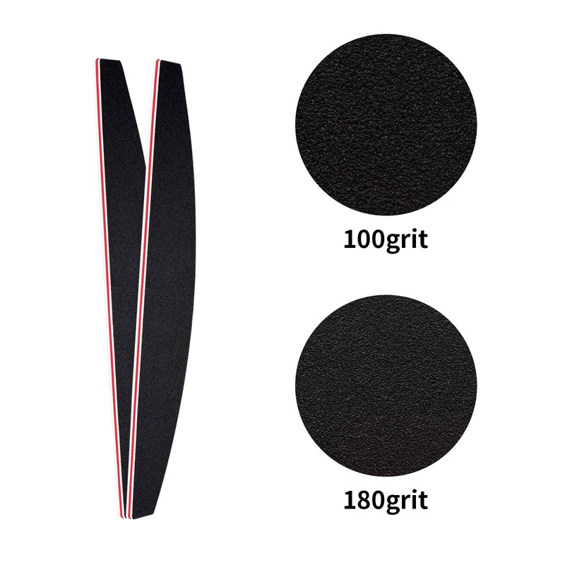 LNAUJS Nail File and Thin Buffer Block, Reusable Black Half