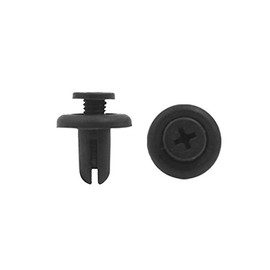 uxcell 100Pcs 7mm Hole Black Plastic Push in Rivet Interior Trim Panel Auto Door Clips