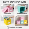 11 Inch Cube Storage Bin with Label Window, 8 Pack