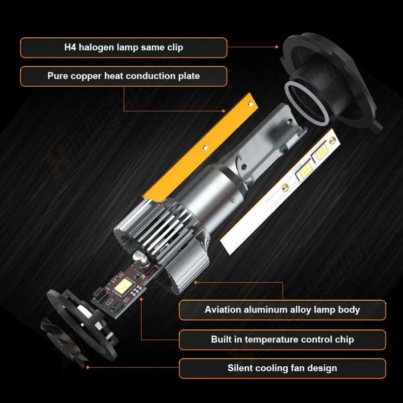 XWQHJW H4 LED Headlight Bulbs High Low Beam Super Bright