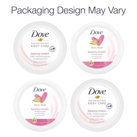 Dove Nourishing Body Care, Face, Hand, and Body Beauty Cream for Normal to Dry Skin Lotion for Women with 24-Hour Moisturization, 3 Pack, 5.07 Oz Each