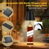 SOUDFK Wireless Bottle Lamp, 2025 New 3 Color Rechargeable Wine